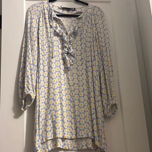 Love Moschino Floral Ruffle dress in Yellow and White